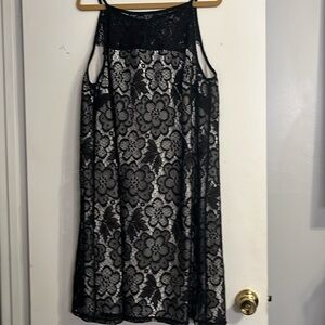 Emma And Michelle Lace Black And White Dress. 2X